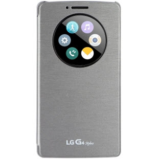 Фото товара LG QuickCircle CFV-120 книжка с окошком для G4 Stylus (серебристый)