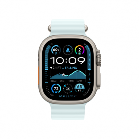 Фото товара Apple Watch Ultra 2 2024 GPS + Cellular 49mm Natural Titanium Case with Ice Blue Ocean Band