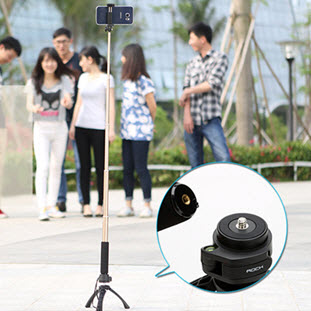 Фото товара Rock Smart Selfie Shutter & Stick II c Bluetooth-кнопкой (22-90см, синий)