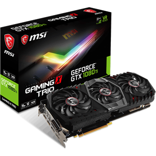 Фото товара MSI GeForce GTX 1080 Ti 1569Mhz PCI-E 3.0 11264Mb 11124Mhz 352 bit DVI 2xHDMI HDCP Gaming X Trio