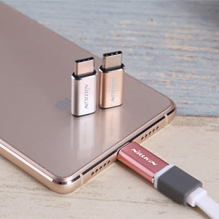 Фото товара Nillkin microUSB - USB Type-C (золотой)
