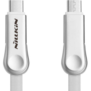 Фото товара Nillkin Plus III Cable microUSB + Type-C (1м, 2.1А, белый)