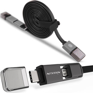 Фото товара Nillkin Plus Type-C Cable (1.2м, 2.1А, черный)