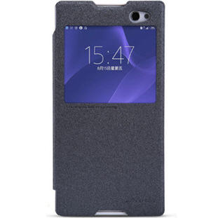 Фото товара Nillkin Sparkle Leather книжка с окошком для Sony Xperia C3 (черный)