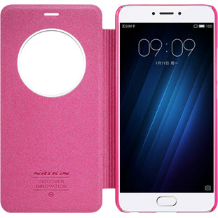 Фото товара Nillkin Sparkle Leather книжка с окошком для Meizu M3E (красный)