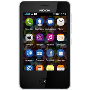 Фото товара Nokia 501 Asha Dual Sim (white) / Нокия 501 Аша Две Сим-карты (белый)