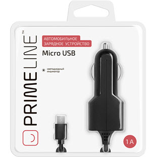 Фото товара Prime Line АЗУ microUSB (1А, черный)