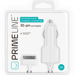 Фото товара Prime Line АЗУ 30-pin для Apple (2А, белый)