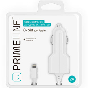 Фото товара Prime Line АЗУ 8-pin для Apple (2А, белый)