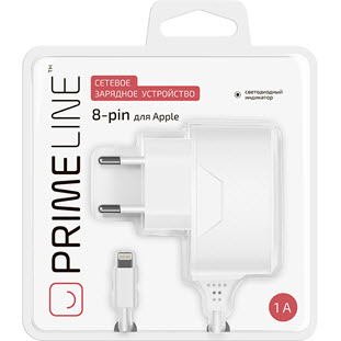 Фото товара Prime Line СЗУ 8-pin для Apple (1A, белый)