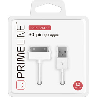 Фото товара Prime Line USB - 30-pin для Apple (1.2м, белый)