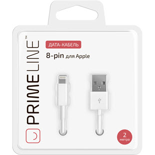 Фото товара Prime Line USB - 8-pin для Apple (2м, белый)