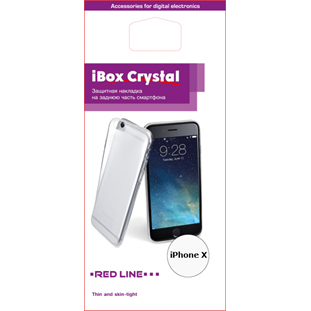 Фото товара Red Line iBox Crystal накладка-силикон для Apple iPhone X (прозрачный)