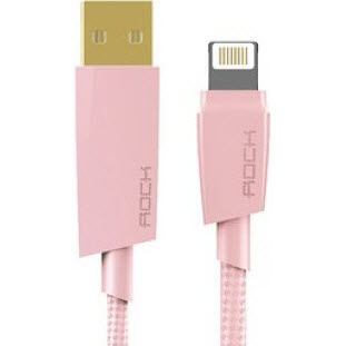 Фото товара Rock RCB0401 USB - 8-pin для Apple, MFI Lightning (1.2м, розовый)