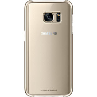 Фото товара Samsung Clear Cover накладка для Galaxy S7 (EF-QG930CFEGRU, золотой)