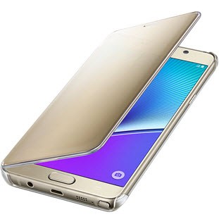 Фото товара Samsung Clear View Cover книжка для Galaxy Note 5 (EF-ZN920CFEGRU, золотой)