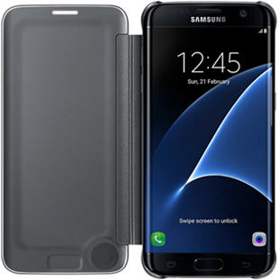 Фото товара Samsung Clear View Cover книжка для Galaxy S7 Edge (EF-ZG935CBEGRU, черный)