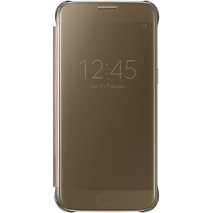 Фото товара Samsung Clear View Cover книжка для Galaxy S7 (EF-ZG930CFEGRU, золотой)