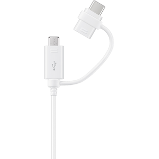 Фото товара Samsung Combo USB - microUSB & USB Type-C (EP-DG930DWEGRU, белый)