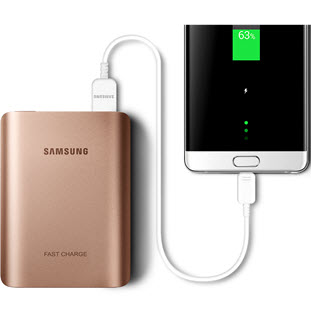 Фото товара Samsung EB-PN930 с быстрой зарядкой (USB Type-C, 10200 мАч, золотой)