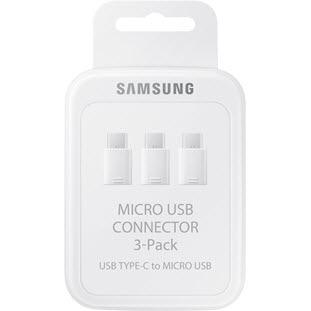 Фото товара Samsung USB Type-C - microUSB (EE-GN930KWRGRU, комплект 3шт, белый)