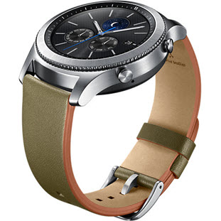 Фото товара Samsung Classic Leather для Gear S3 (ET-YSL76MGEGRU, dark green)