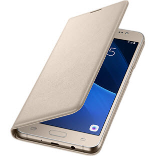 Фото товара Samsung Flip Wallet книжка для Galaxy J5 2016 (EF-WJ510PFEGRU, золотой)