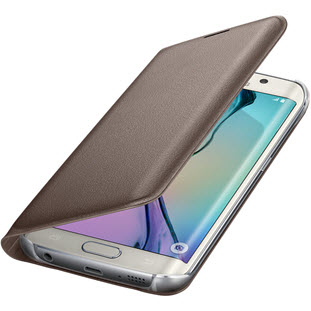 Фото товара Samsung Flip Wallet книжка для Galaxy S6 Edge (EF-WG925PFEGRU, золотой)