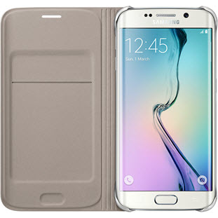 Фото товара Samsung Flip Wallet книжка для Galaxy S6 Edge (EF-WG925PFEGRU, золотой)