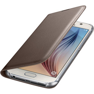 Фото товара Samsung Flip Wallet книжка для Galaxy S6 (EF-WG920PFEGRU, золотой)