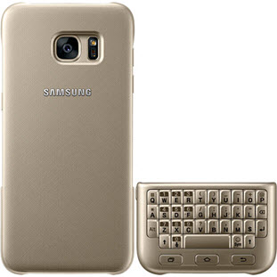 Фото товара Samsung Keyboard Cover накладка для Galaxy S7 Edge (EJ-CG935UFEGRU, золотой)