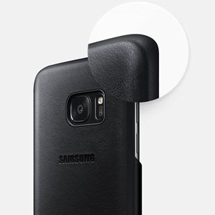 Фото товара Samsung Leather Cover накладка для Galaxy S7 Edge (EF-VG935LBEGRU, черный)