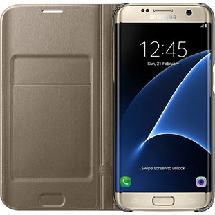 Фото товара Samsung LED View Cover книжка для Galaxy S7 Edge (EF-NG935PFEGRU, золотой)