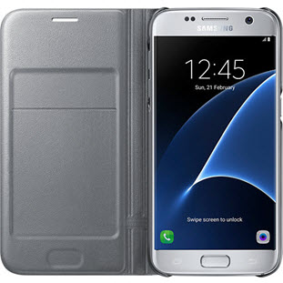 Фото товара Samsung LED View Cover книжка для Galaxy S7 (EF-NG930PSEGRU, серебристый)