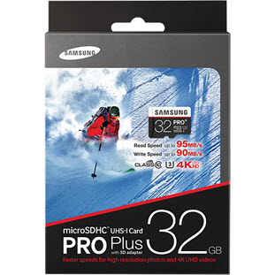 Фото товара Samsung PRO Plus microSDHC MB-MD32DA/RU 32Gb + SD adapter