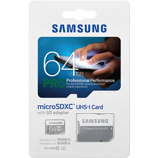 Фото товара Samsung PRO microSDXC MB-MG64EA/RU 64Gb + SD adapter