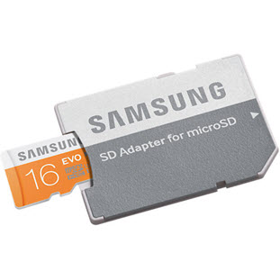 Фото товара Samsung EVO microSDHC MB-MP16DA/RU 16Gb + SD adapter