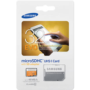 Фото товара Samsung EVO microSDHC MB-MP32DA/RU 32Gb + SD adapter