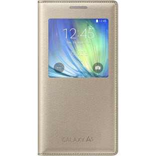 Фото товара Samsung S-View Cover книжка с окошком для Galaxy A5 (EF-CA500BFEGRU, золотой)