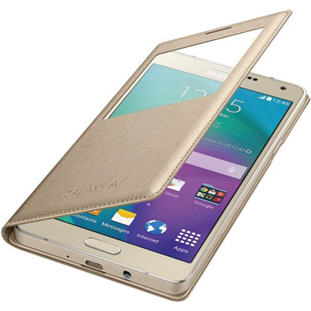 Фото товара Samsung S-View Cover книжка с окошком для Galaxy A7 (EF-CA700BFEGRU, золотой)