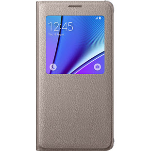 Фото товара Samsung S-View Cover книжка с окошком для Galaxy Note 5 (EF-CN920PFEGRU, золотой)