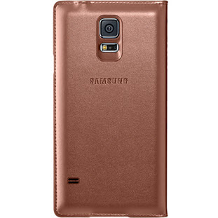 Фото товара Samsung S-View Cover книжка с окошком для Galaxy S5 (EF-CG900BFEGRU, золотой)