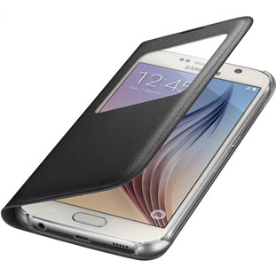 Фото товара Samsung S-View Cover книжка с окошком для Galaxy S6 (черный)