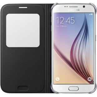 Фото товара Samsung S-View Cover книжка с окошком для Galaxy S6 (черный)