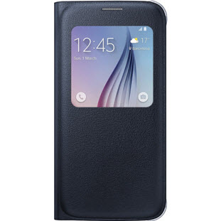 Фото товара Samsung S-View Cover книжка с окошком для Galaxy S6 (иссиня-черный)