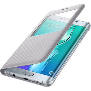 Фото товара Samsung S-View Cover книжка с окошком для Galaxy S6 Edge+ (EF-CG928PSEGRU, серебристый)