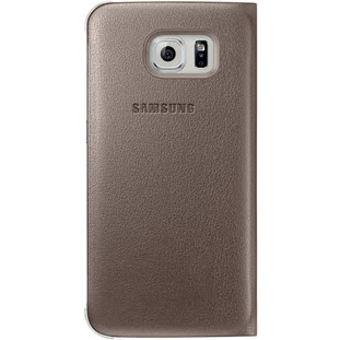 Фото товара Samsung S-View Cover книжка с окошком для Galaxy S6 (EF-CG920PFEGRU, золотой)