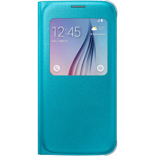 Фото товара Samsung S-View Cover книжка с окошком для Galaxy S6 (EF-CG920PLEGRU, голубой)