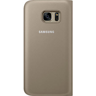 Фото товара Samsung S-View Cover книжка с окошком для Galaxy S7 (EF-CG930PFEGRU, золотой)