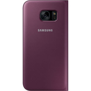 Фото товара Samsung S-View Cover книжка с окошком для Galaxy S7 (EF-CG930PXEGRU, бордовый)